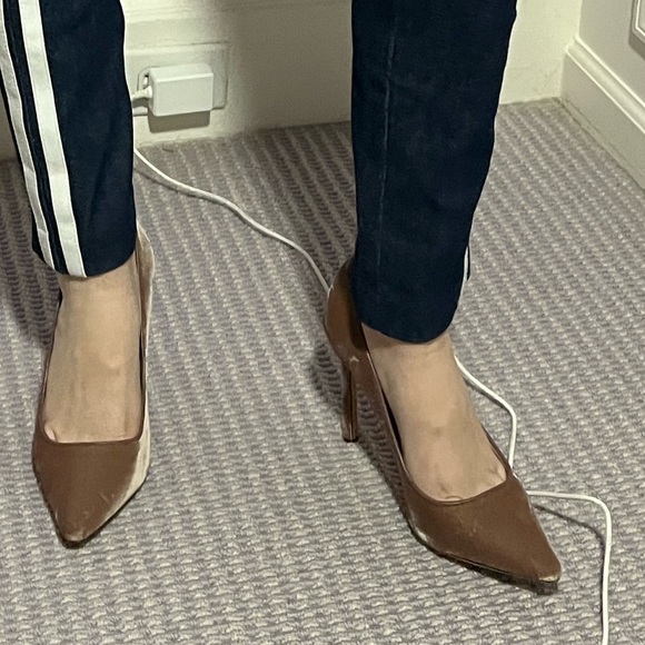 Jimmy Choo, sexy, dusty, pink velvet, stiletto heels, size 7.5 - Picture 2 of 10